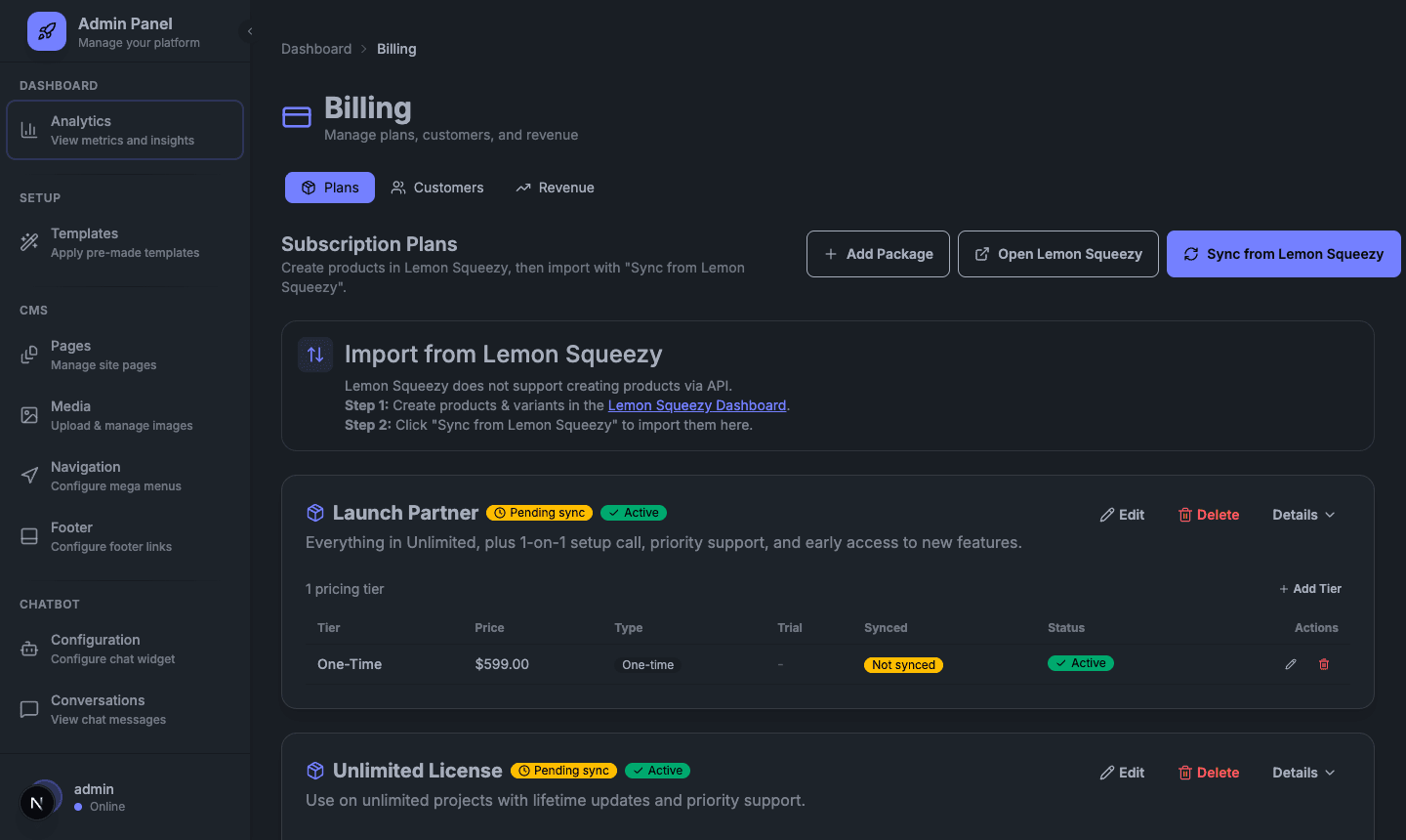 Flexible Billing with Stripe or LemonSqueezy