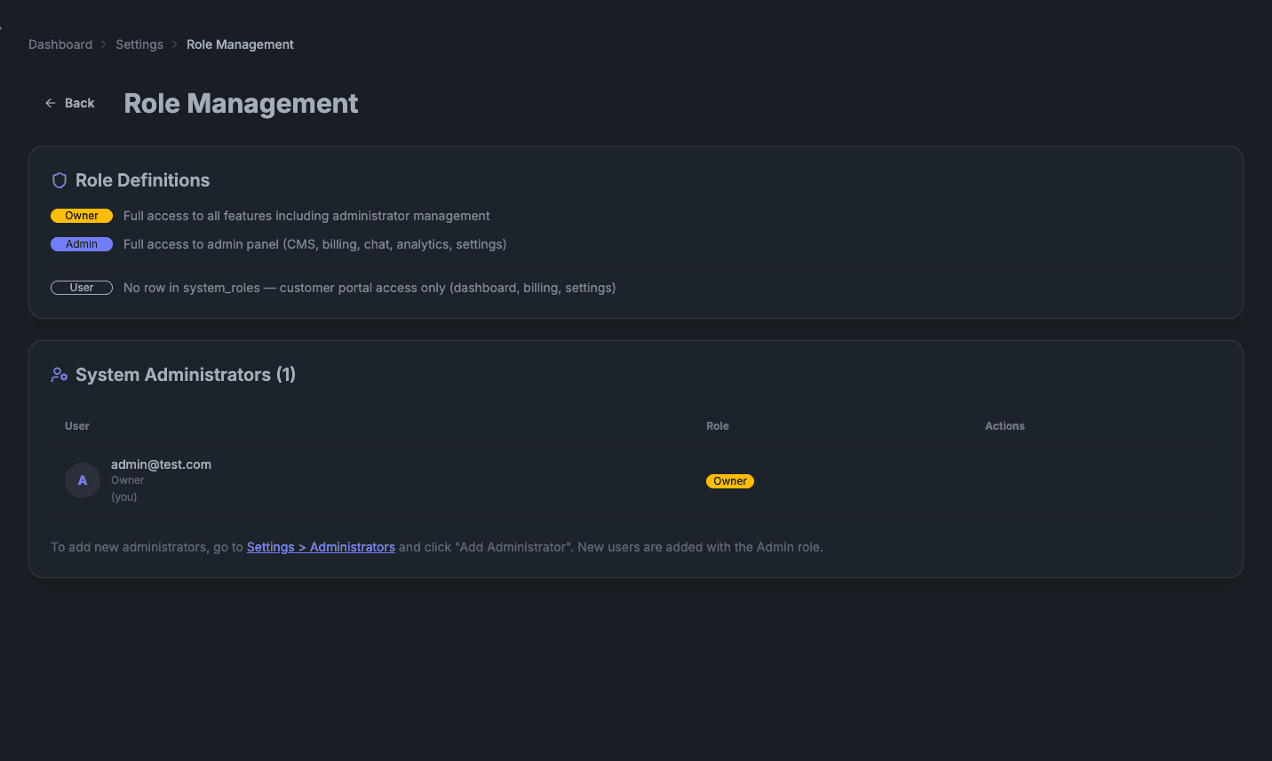 Authentication and Role-Based Access